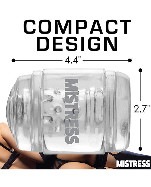 Curve Toys Mistress Double Shot Ass & Mouth Mini Masturbator - Clear