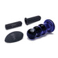 Glas 3.5" Rechargeable Vibrating Beaded Butt Plug - Blue