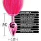 Nixie Metal Butt Plug w/Faux Fur Tail - Pink Metallic