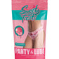 Sweet Treats Crotchless Thong w/Wicked Sensual Care Strawberry Lube - Pink S/M