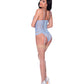 Ooh La Lace Bustier & Panty Periwinkle S/M