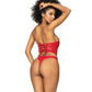 Wet Look Two In One Babydoll Red XL