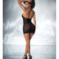 Shadow Stripe Halter Underwire Babydoll & G-String Black LG