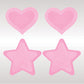 Peekaboos Glow in the Dark Hearts & Stars - Hot Pink 2 Pairs