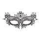 Shots Ouch Black & White Lace Eye Mask - Queen Black